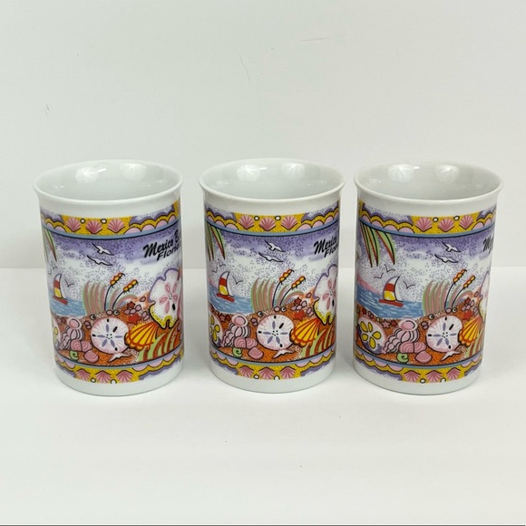 Set of 3 Mexico Beach Florida Coffee Mugs - Picture 11 of 12